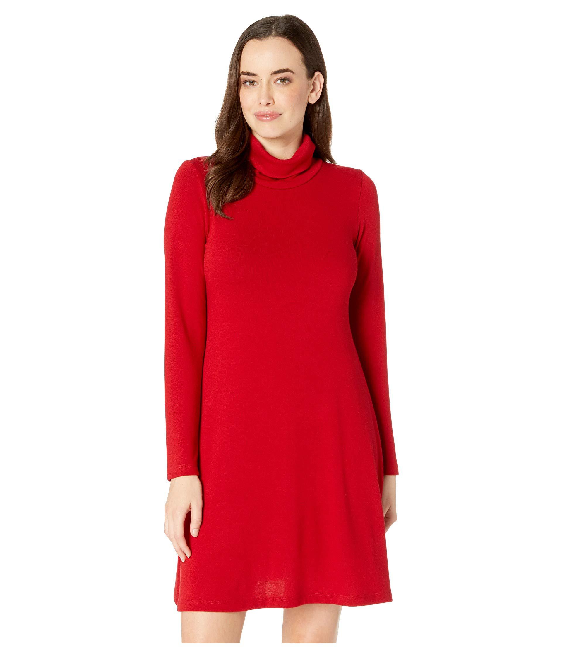 Lyst - Karen Kane Turtleneck Sweater Dress (black) Women's Dress in Red