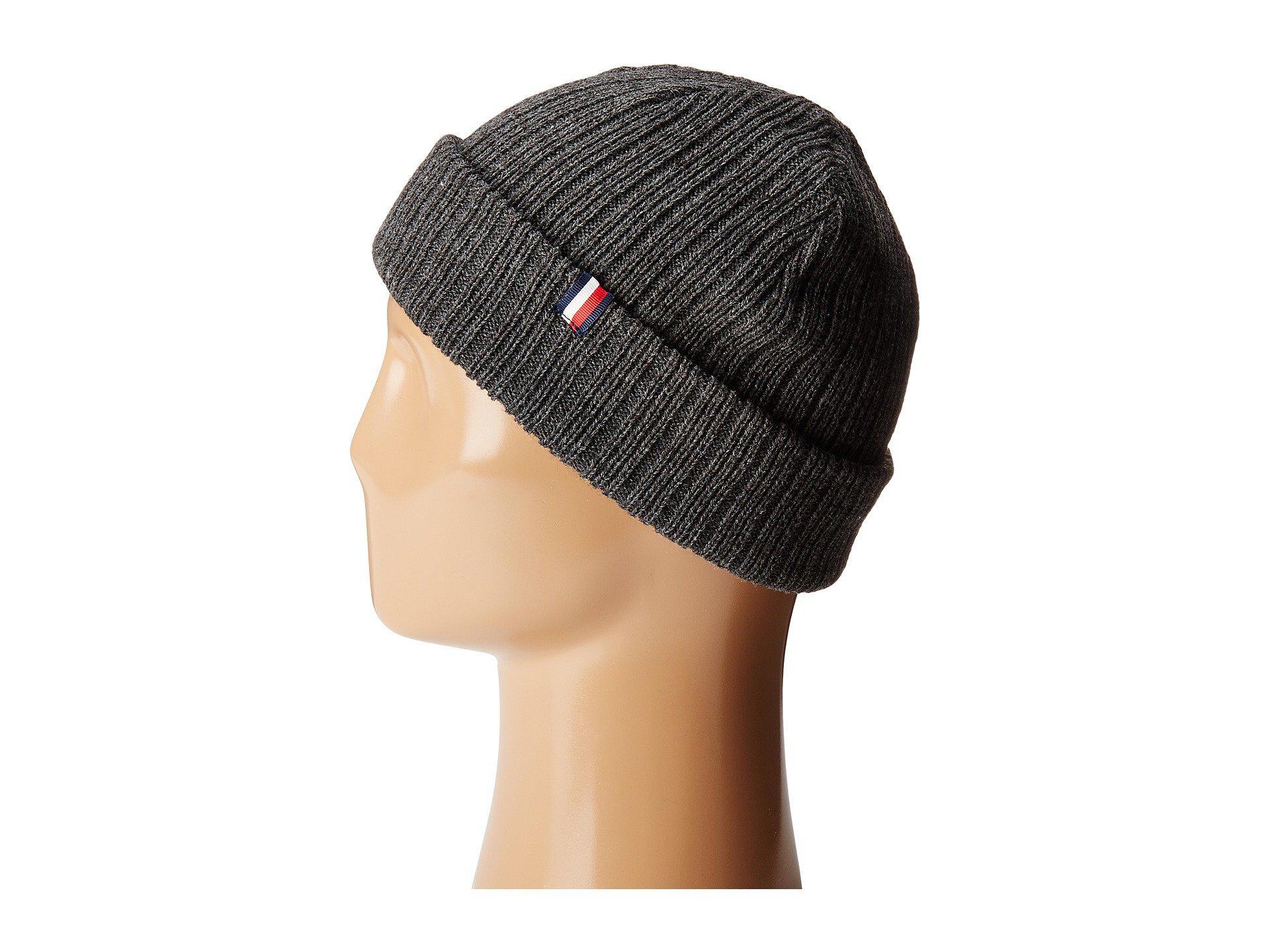 Lyst Tommy Hilfiger Solid Cuff Beanie in Gray for Men