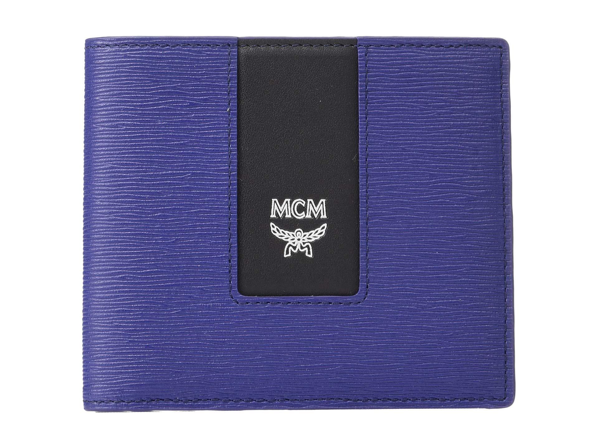 MCM Coburg Emblem Flap Wallet/two-fold Small in Blue for Men - Save 20% ...