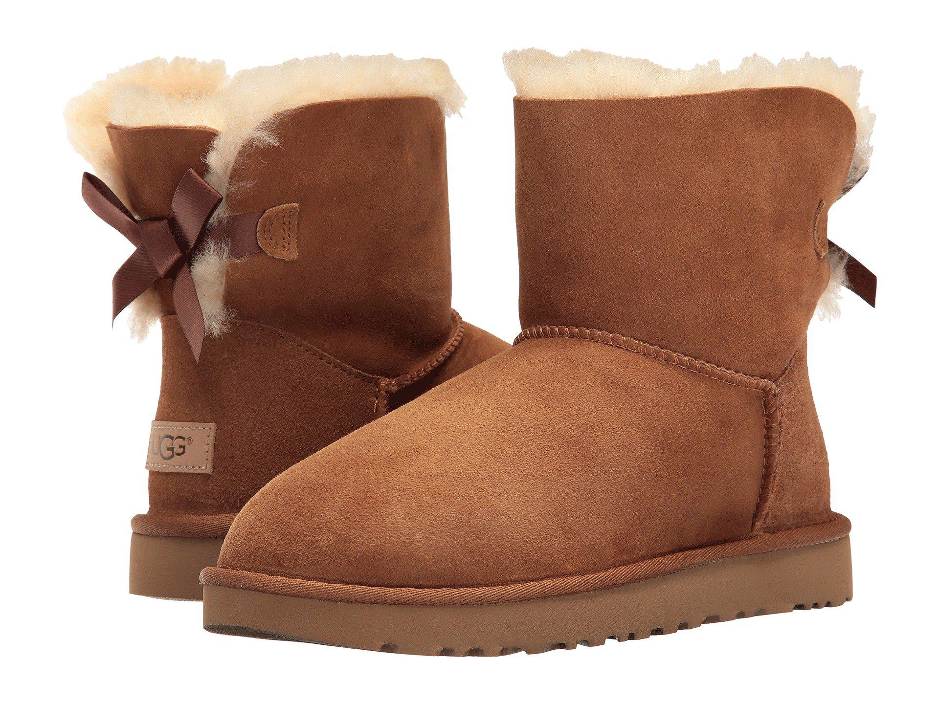 Lyst Ugg Mini Bailey Bow Ii Antilope Women S Boots In Brown