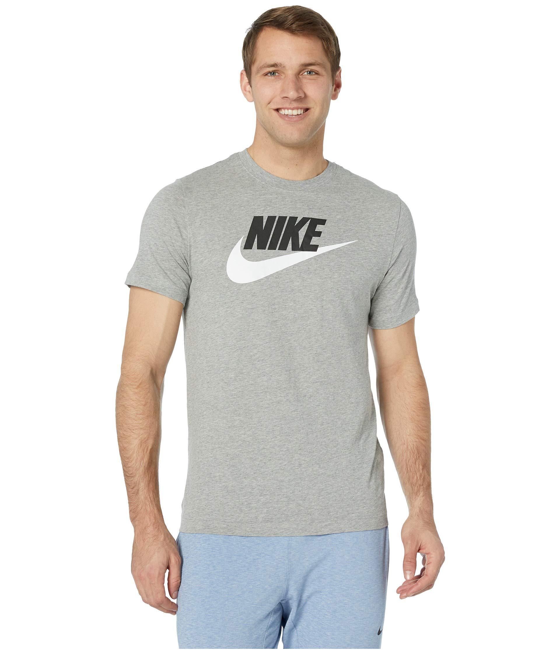 Lyst - Nike Nsw Icon Futura Tee (black/white) Men's T Shirt in Gray for Men