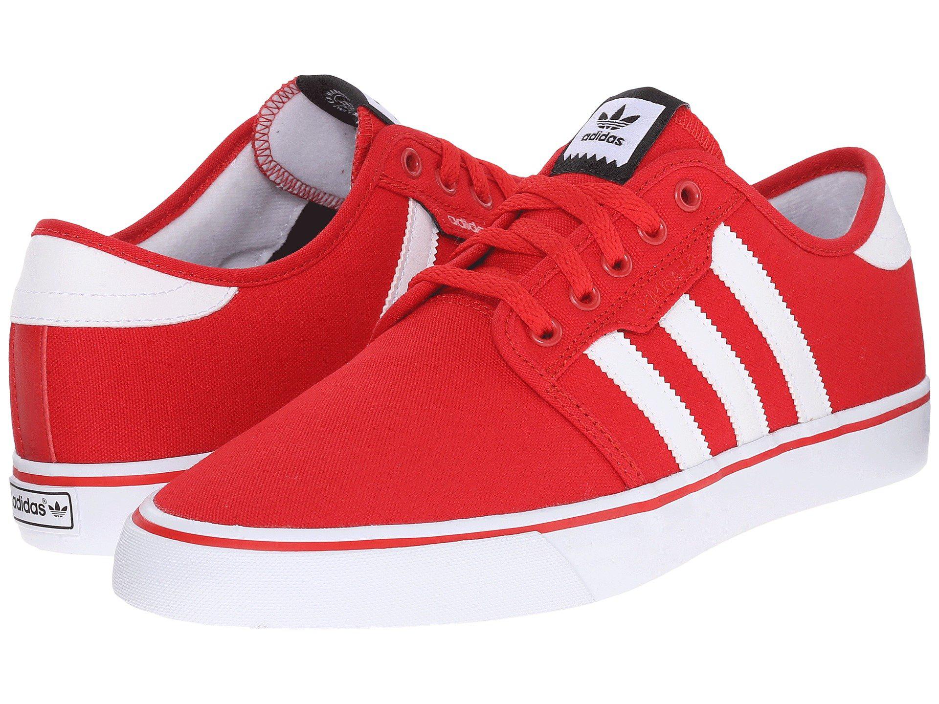 adidas men's seeley skate shoe red