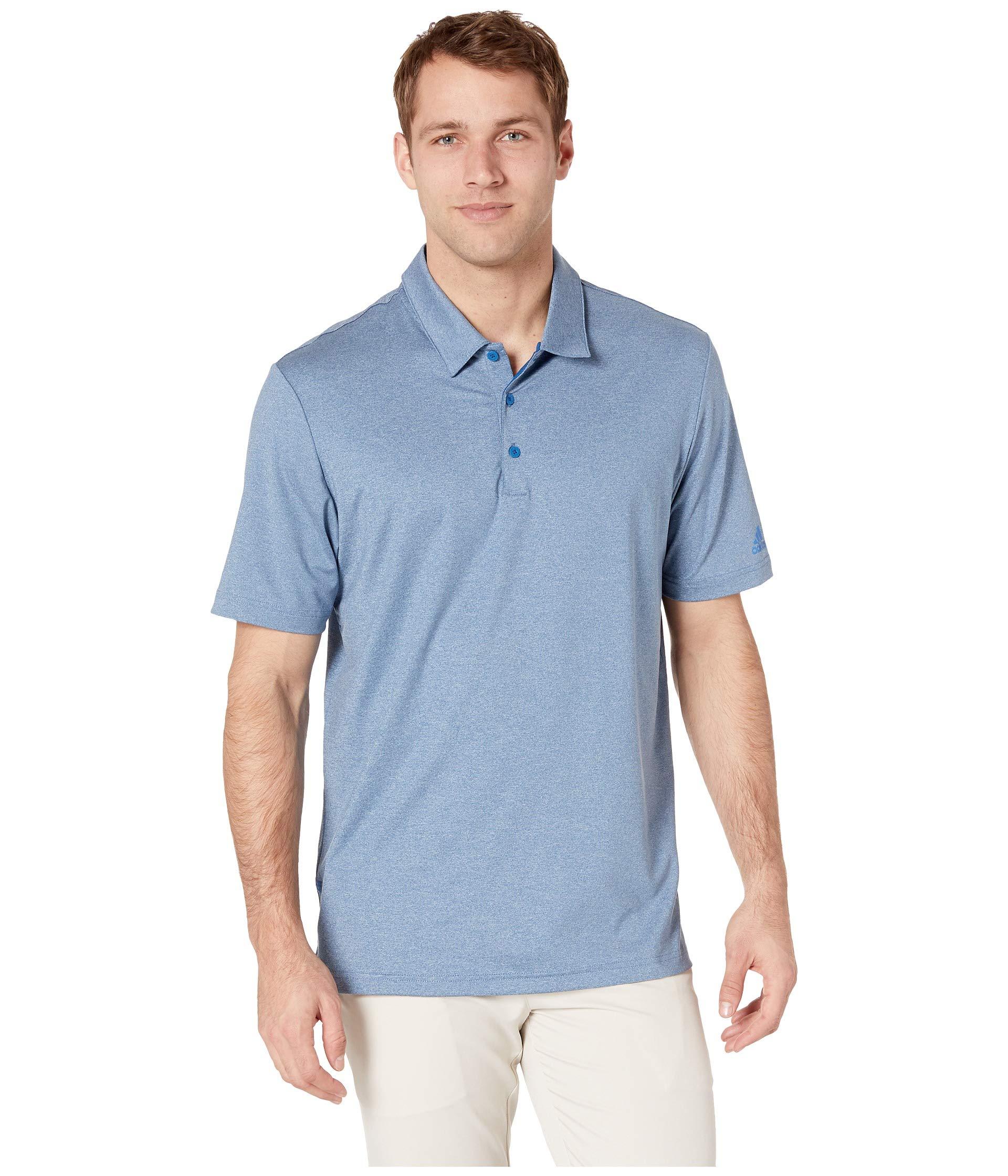 adidas Originals Ultimate Heather Polo in Blue for Men - Lyst
