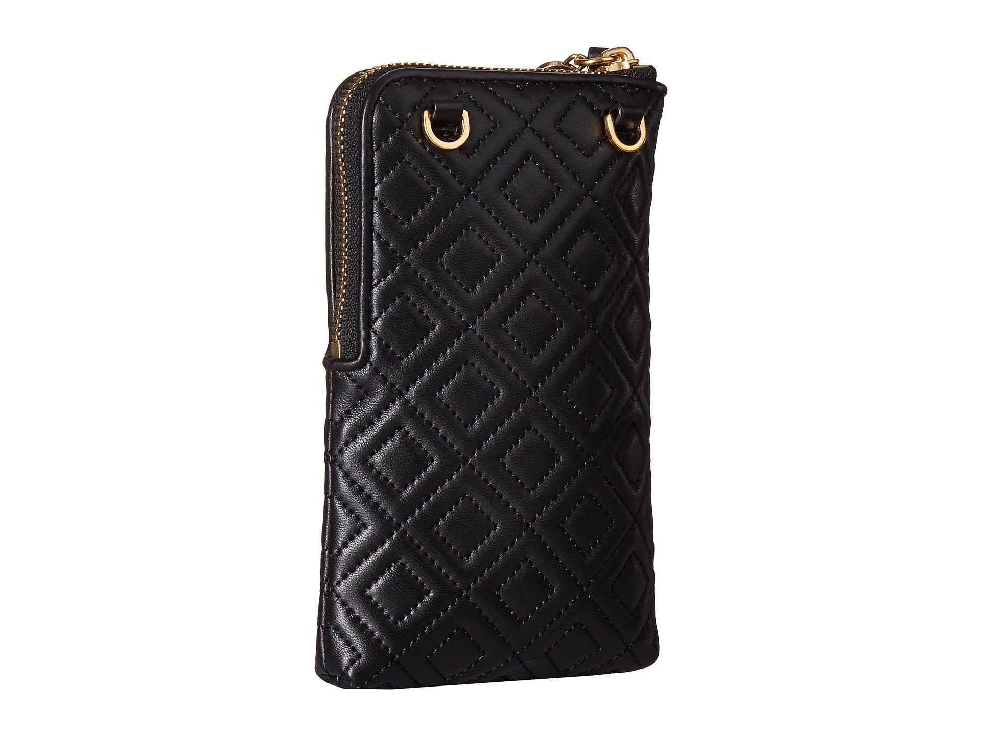 Tory Burch Fleming Phone Crossbody (black) Cross Body Handbags in Black - Lyst