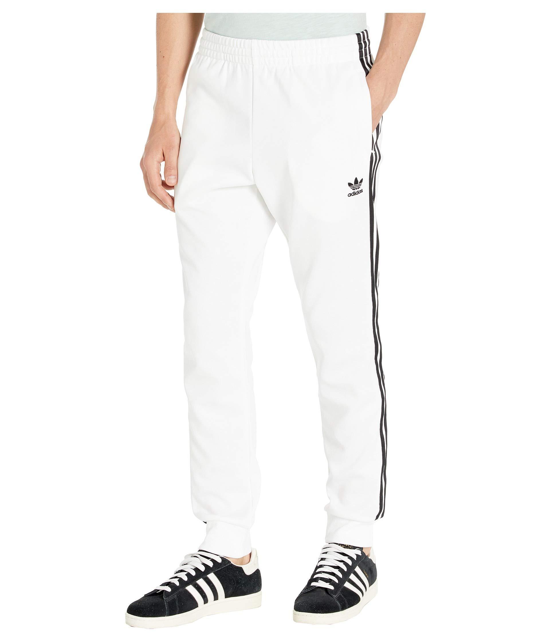 adidas Originals Synthetic Superstar Track Pants in White for Men - Lyst