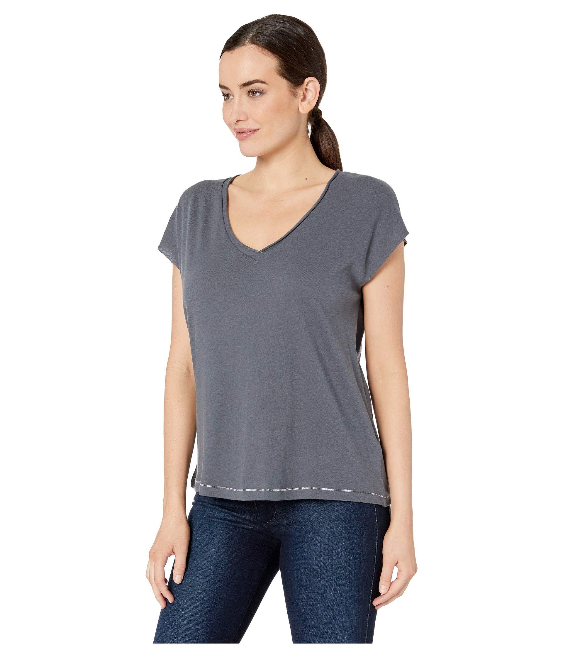 Lilla P Dolman Sleeve Gauze Knit V-neck Top (aqua) Women's T Shirt in ...