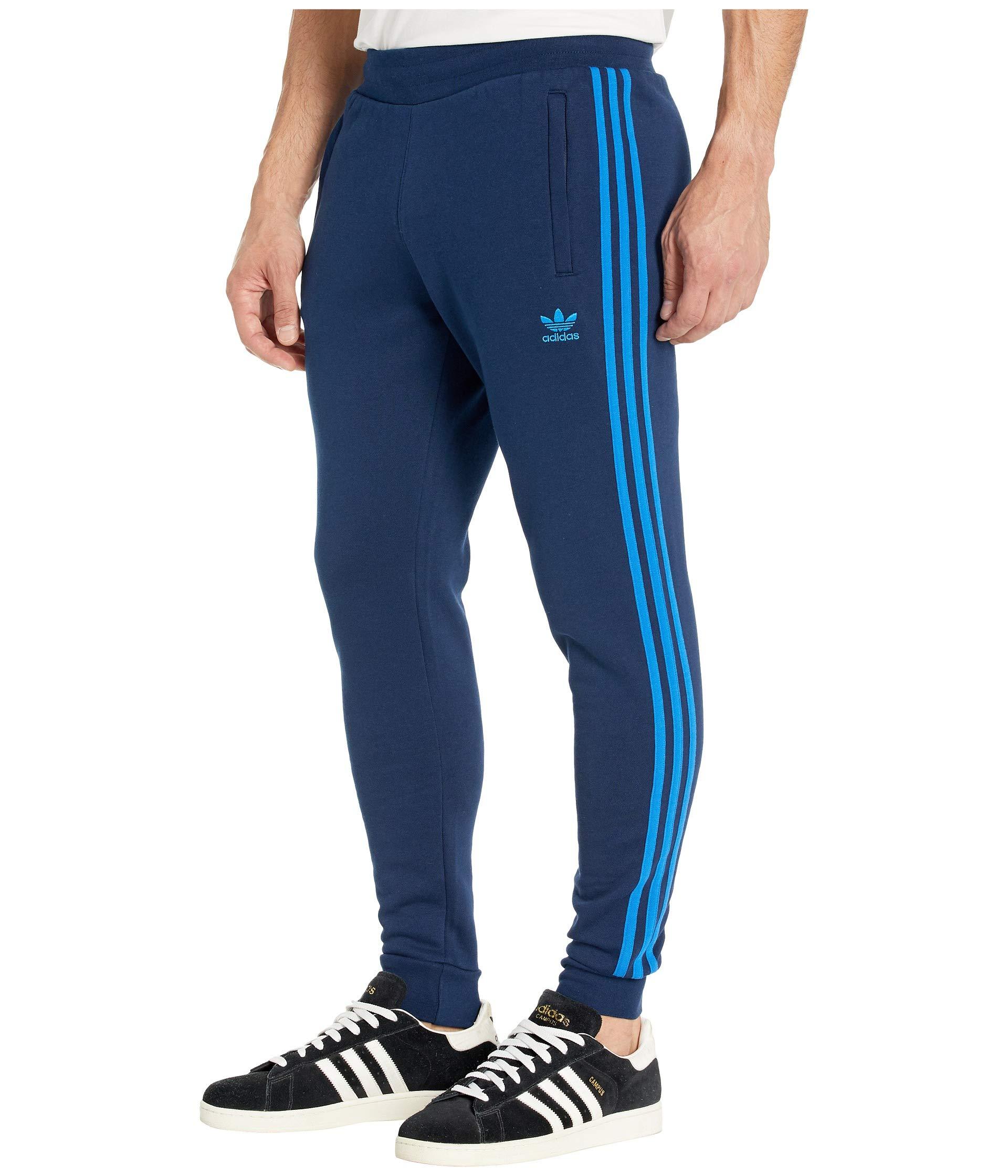 adidas Originals Cotton 3-stripes Pants in Navy (Blue) for Men - Lyst