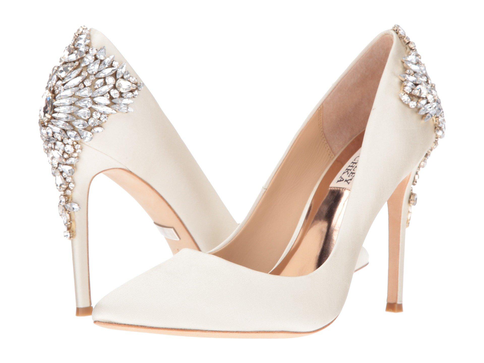 badgley mischka ivory shoes