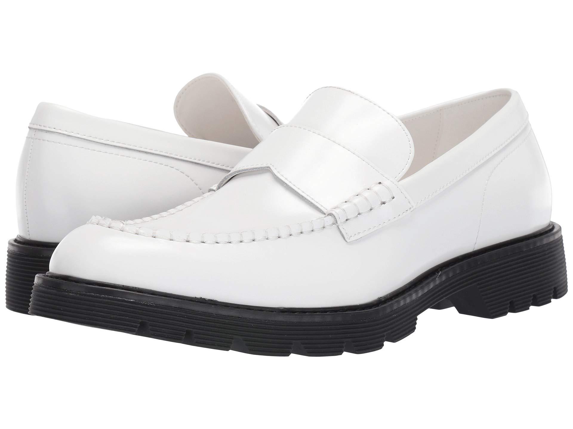 calvin klein white slip on shoes