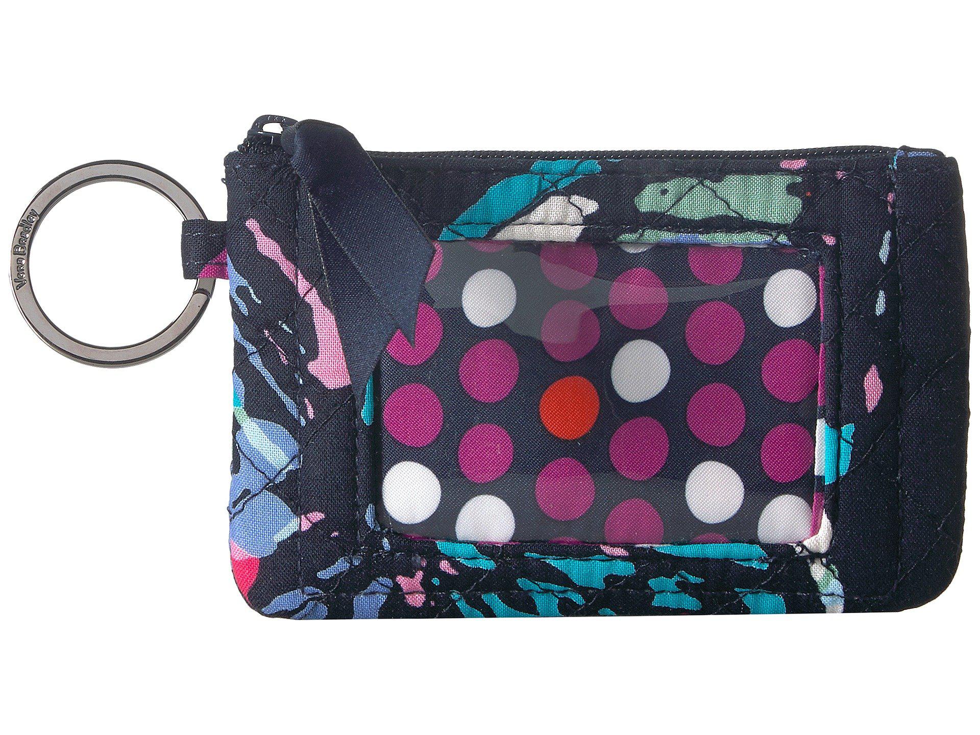 Lyst - Vera Bradley Iconic Zip Id Case (passion Pink) Wallet in Blue