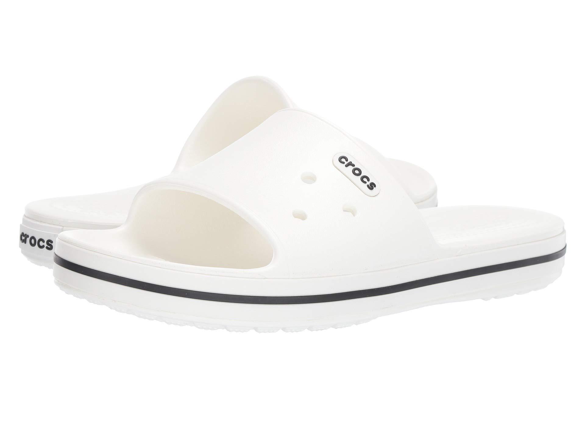 womens white crocs slides