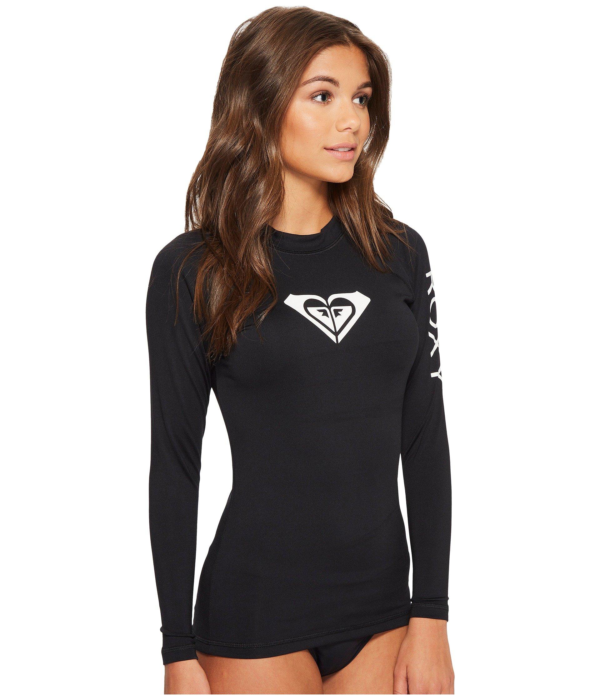 Roxy Synthetic Whole Hearted Long Sleeve Rashguard (fiery Coral) Women
