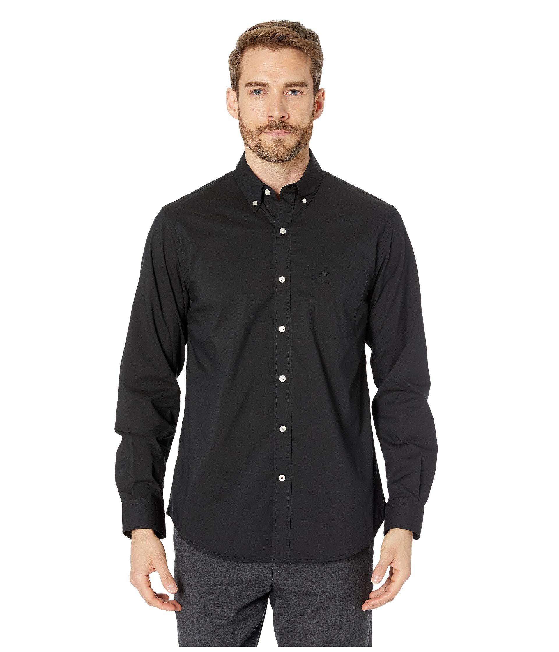 Dockers Long Sleeve Signature Comfort Flex Shirt in Black for Men - Lyst