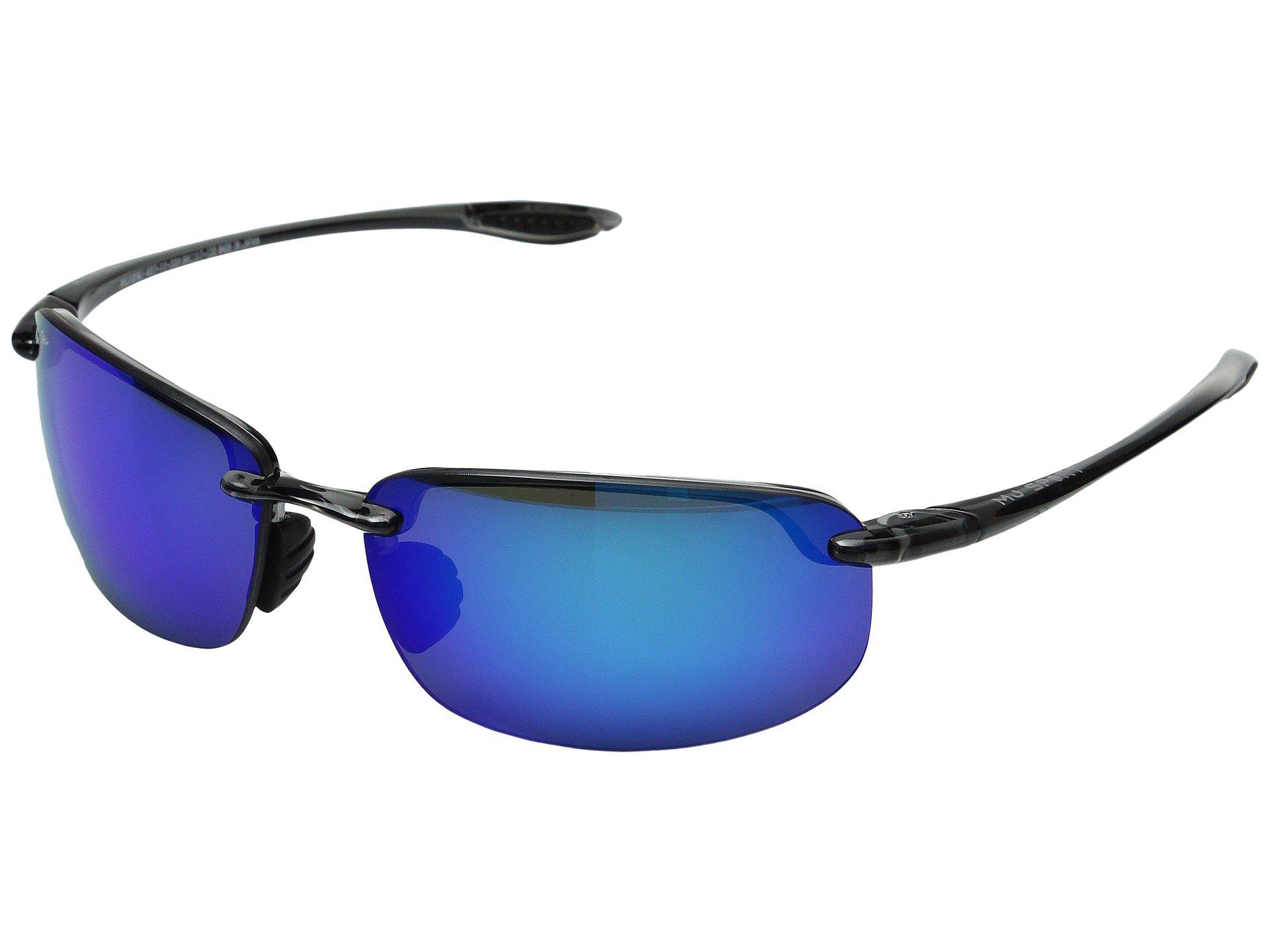 Lyst Maui Jim Ho'okipa (gloss Black/hcl Bronze Lens) Sport Sunglasses in Blue