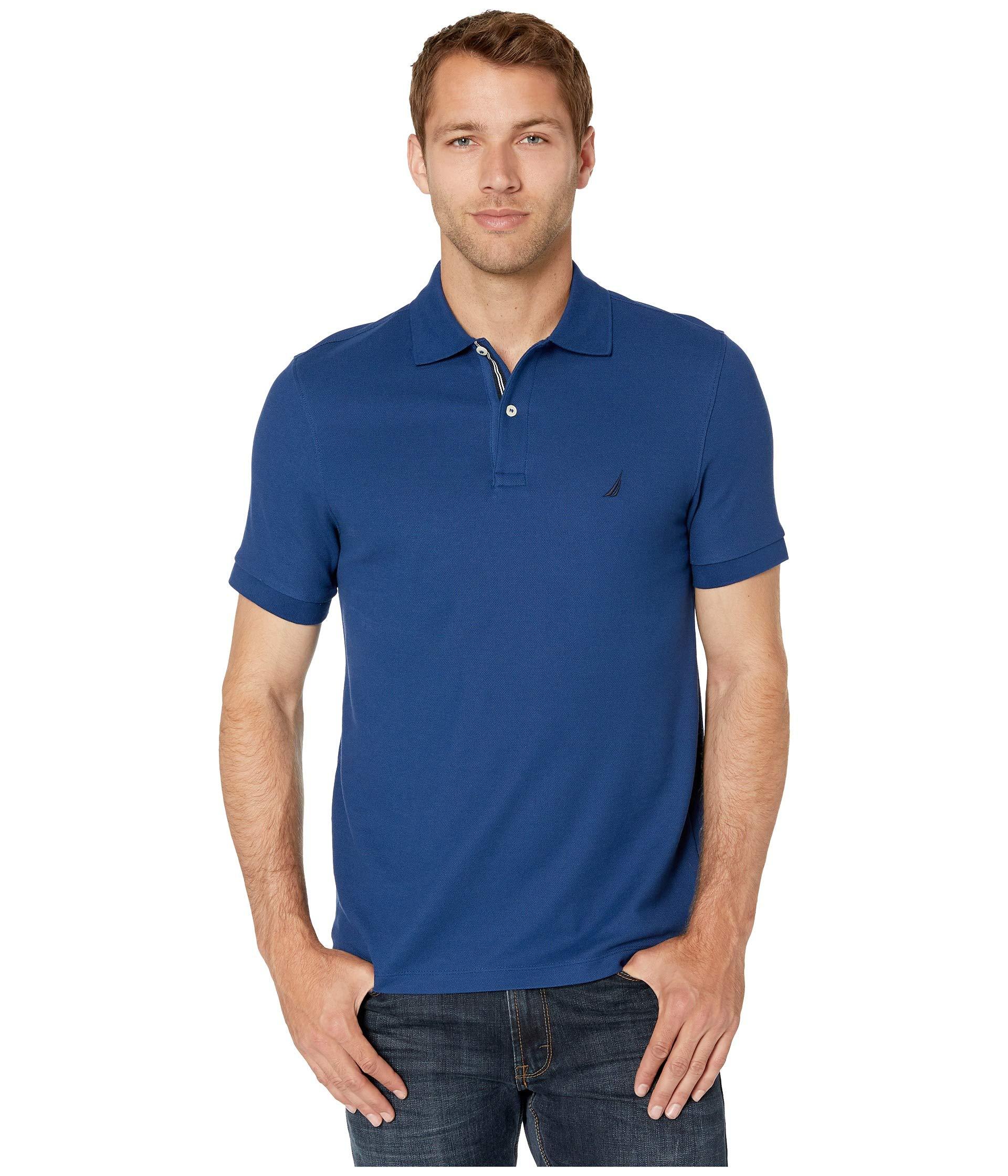 Nautica Solid Fca Deck Shirt in Blue for Men - Lyst