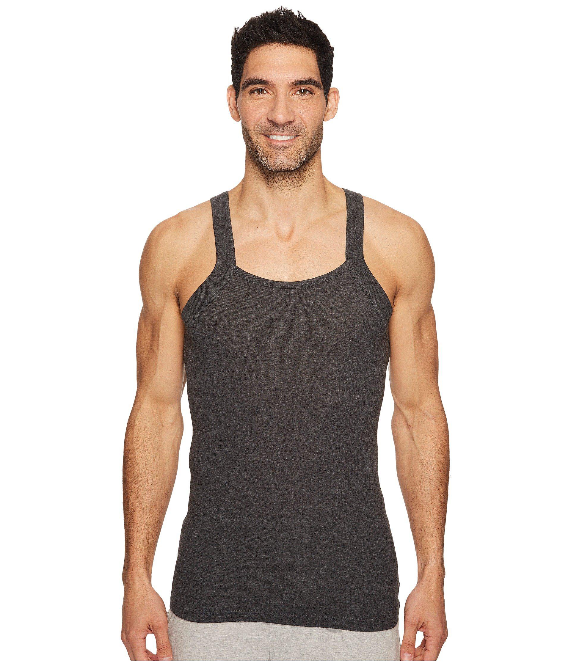 Lyst - 2xist 2-pack Essential Square-cut Tank in Red for Men