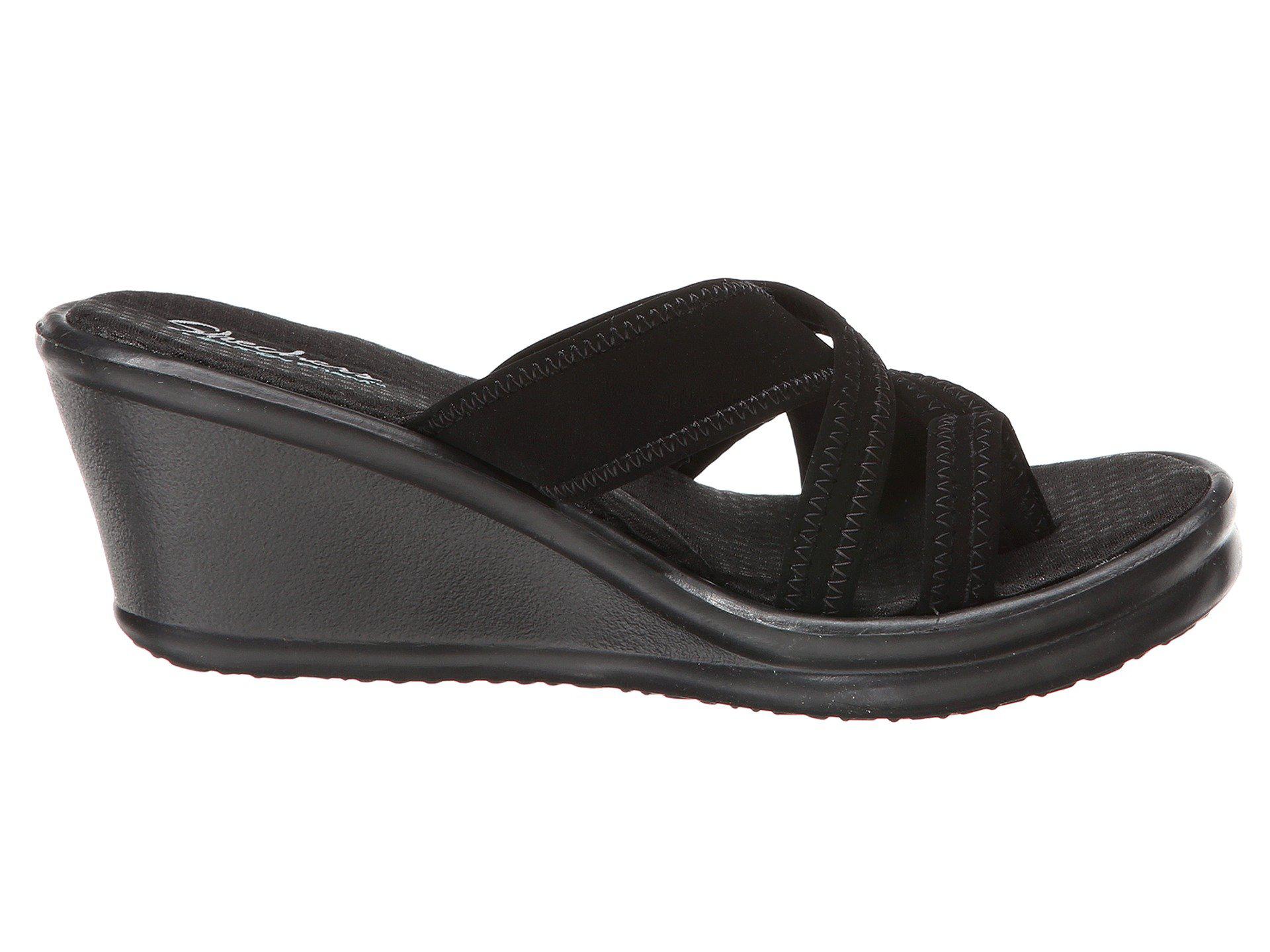Lyst - Skechers Rumblers Young At Heart (black) Women's Sandals in Black