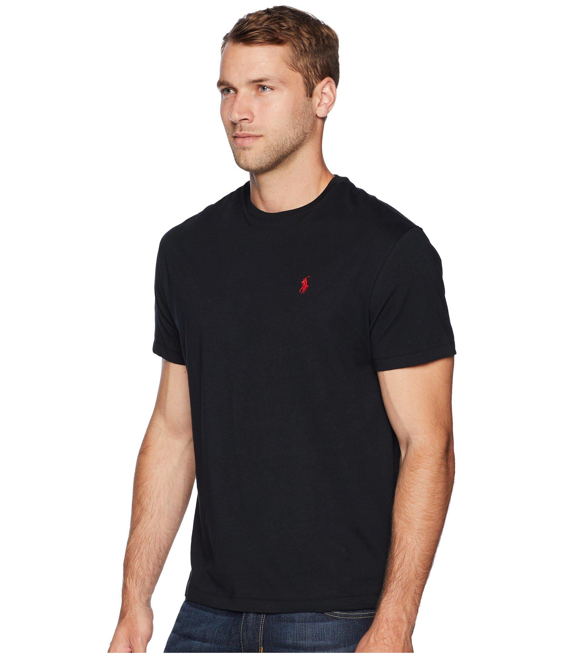 Polo Ralph Lauren Classic Fit Crew Neck T-shirt (rl Black) Men's T ...