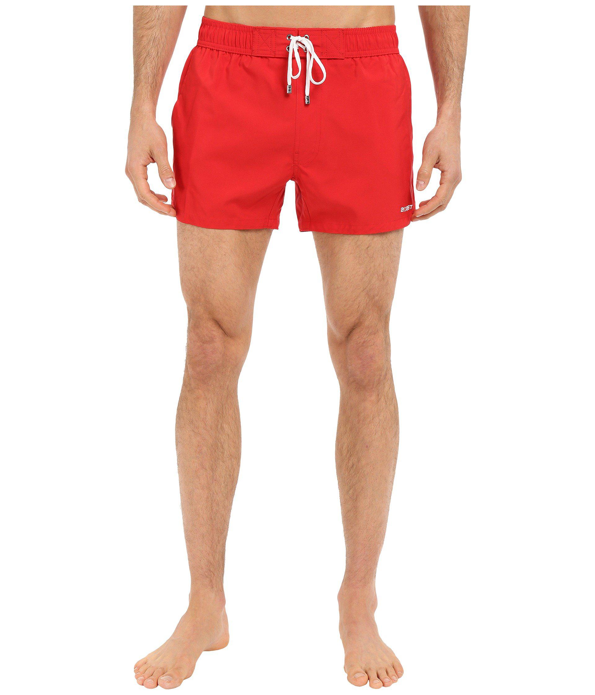 Lyst - 2xist 2(x)ist Essential Ibiza (white) Men's Swimwear in Red for Men