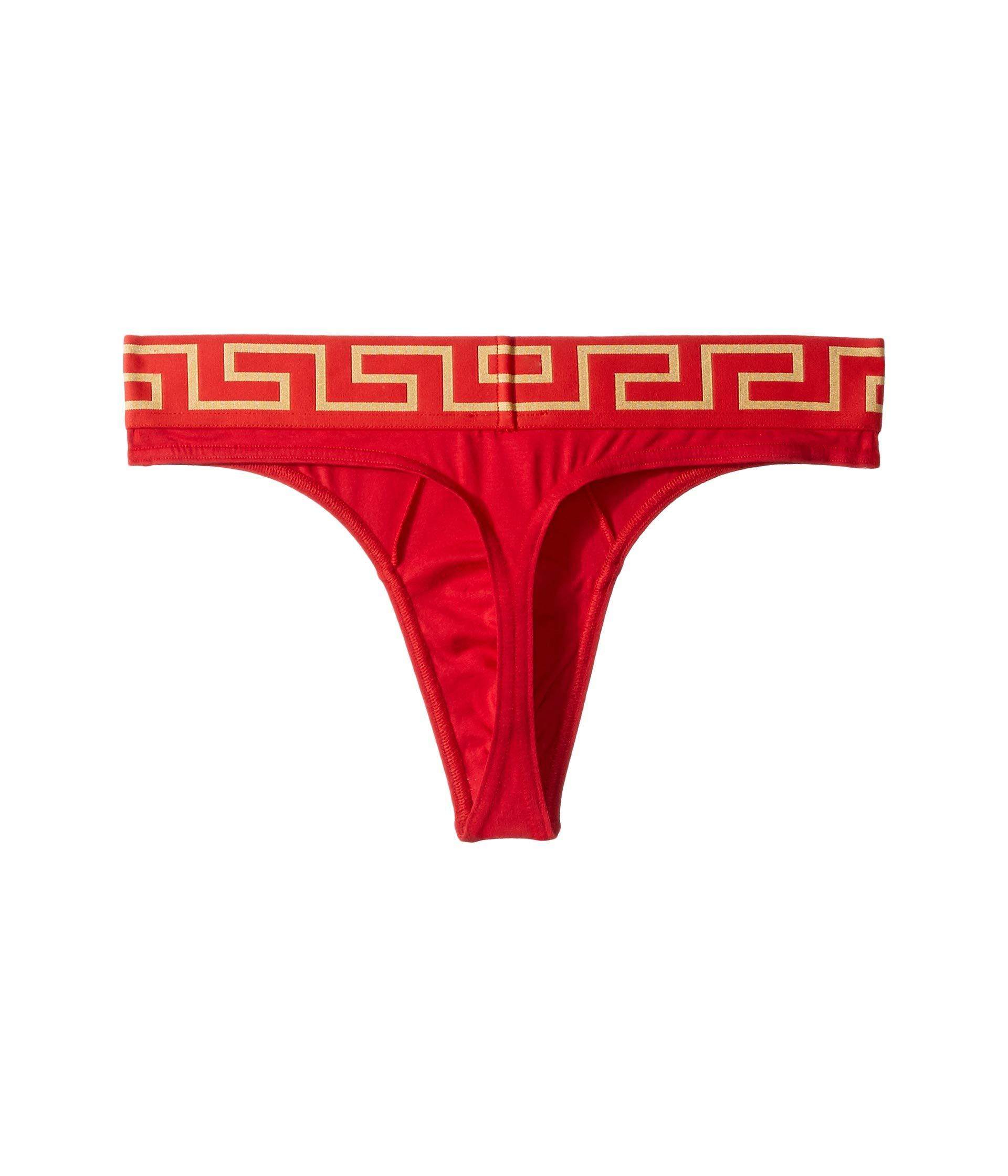 Lyst - Versace Greca Thong (red/gold) Men's Underwear in Red for Men
