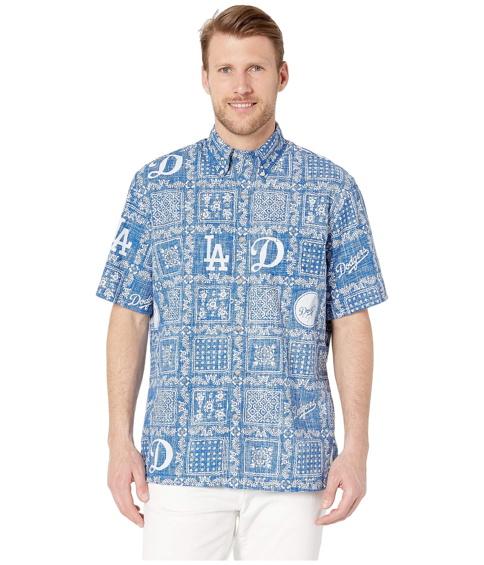 Reyn Spooner Cotton La Dodgers Lahaina Hawaiian Shirt in Blue for Men