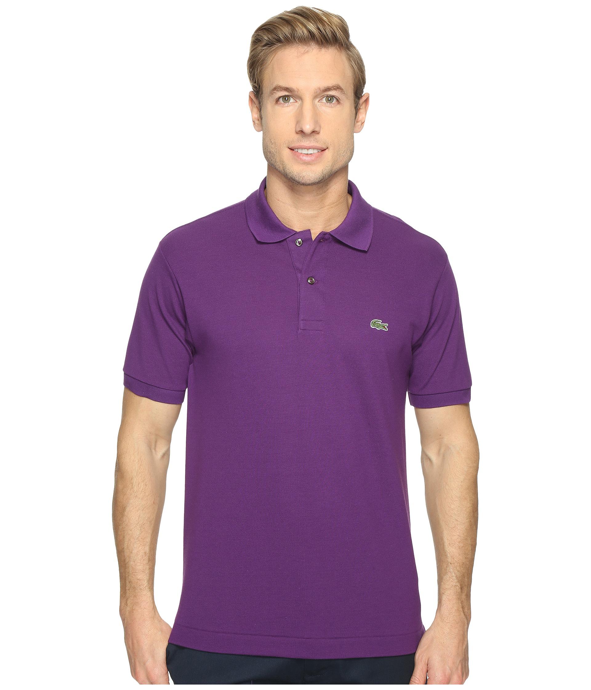 Lacoste L1212 Classic Pique Polo Shirt in Purple for Men Lyst