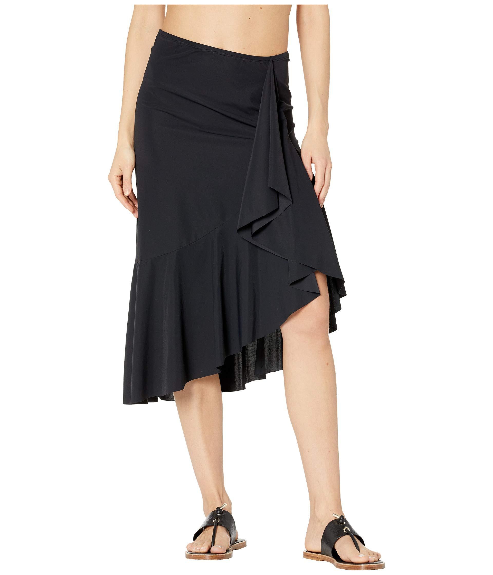 Tommy Bahama Synthetic Fleur De Flora Flounce Skirt in Black - Lyst