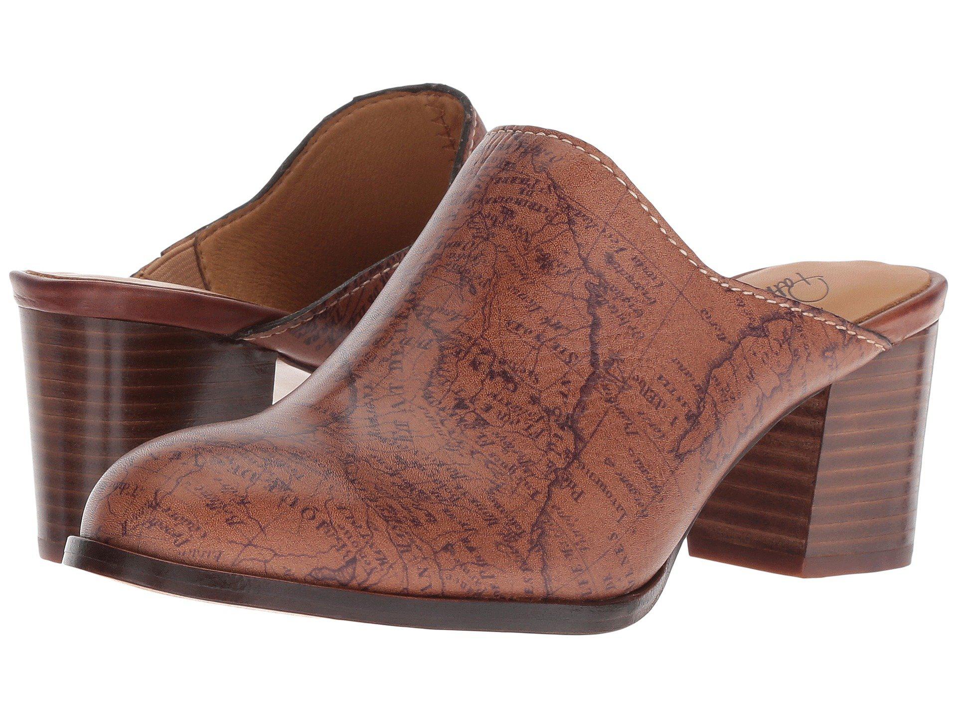 Patricia Nash Leather Nicia (map Print) Clog Shoes in