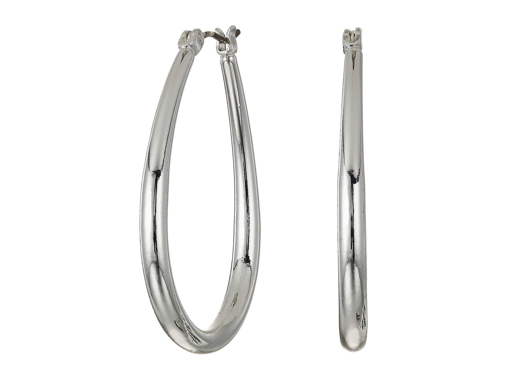 Lauren by Ralph Lauren Teardrop Hoop Earrings in Silver (Metallic) Lyst