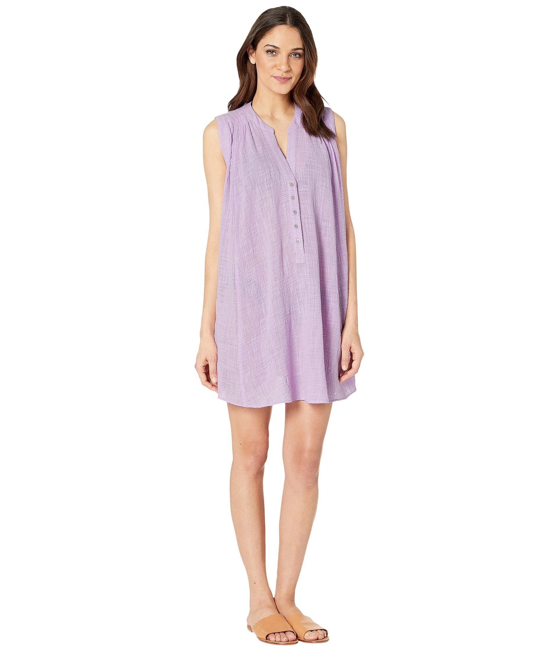 Seafolly Cotton Swing Beach Shirt Cover-up In Purple - Lyst