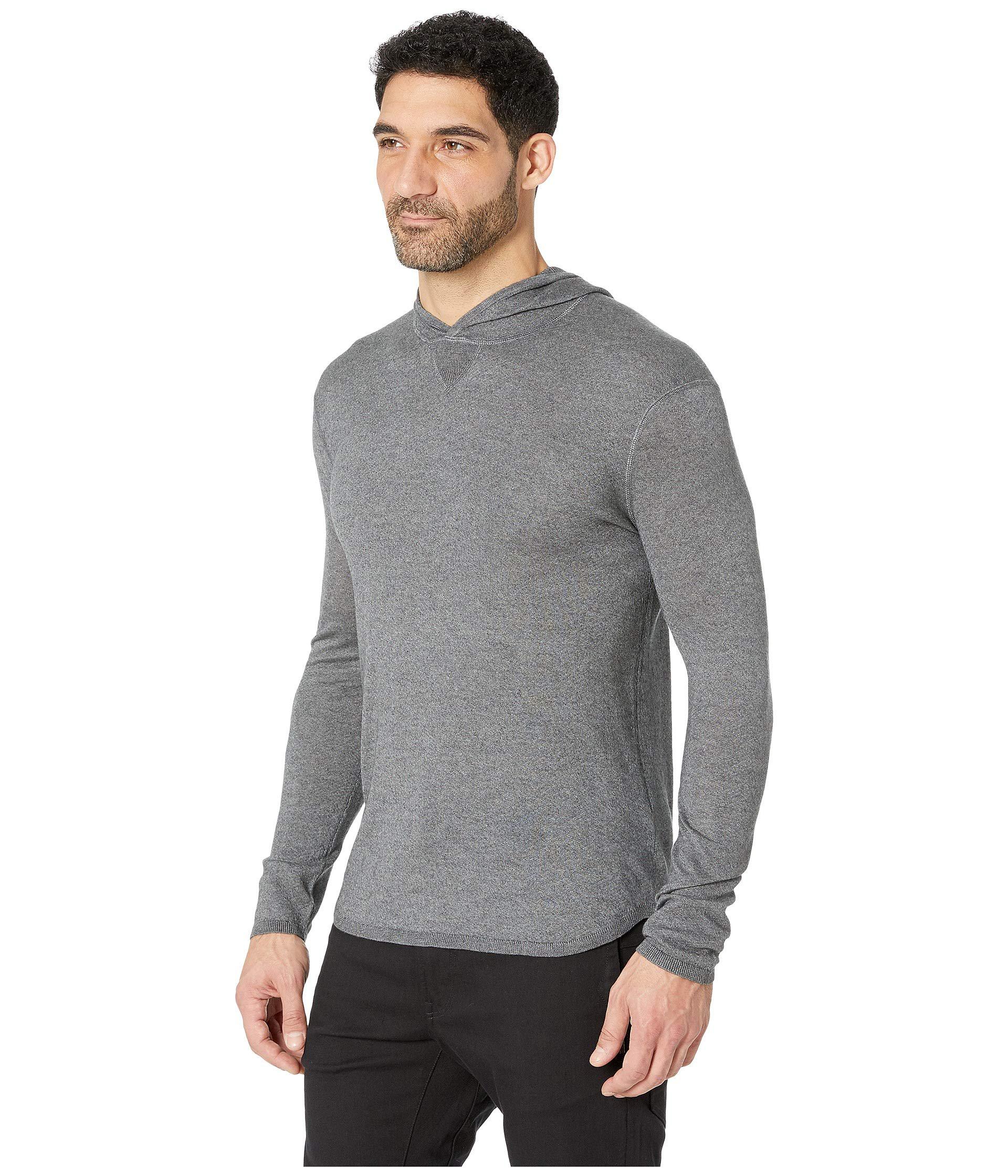 John Varvatos Silk Pullover Hoodie Y2518u4 in Nickel Grey (Gray) for ...