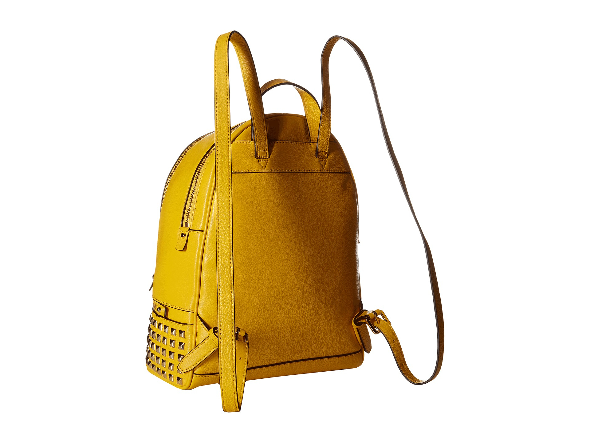 Lyst Michael Michael Kors Rhea Zip Small Studded Backpack in Yellow