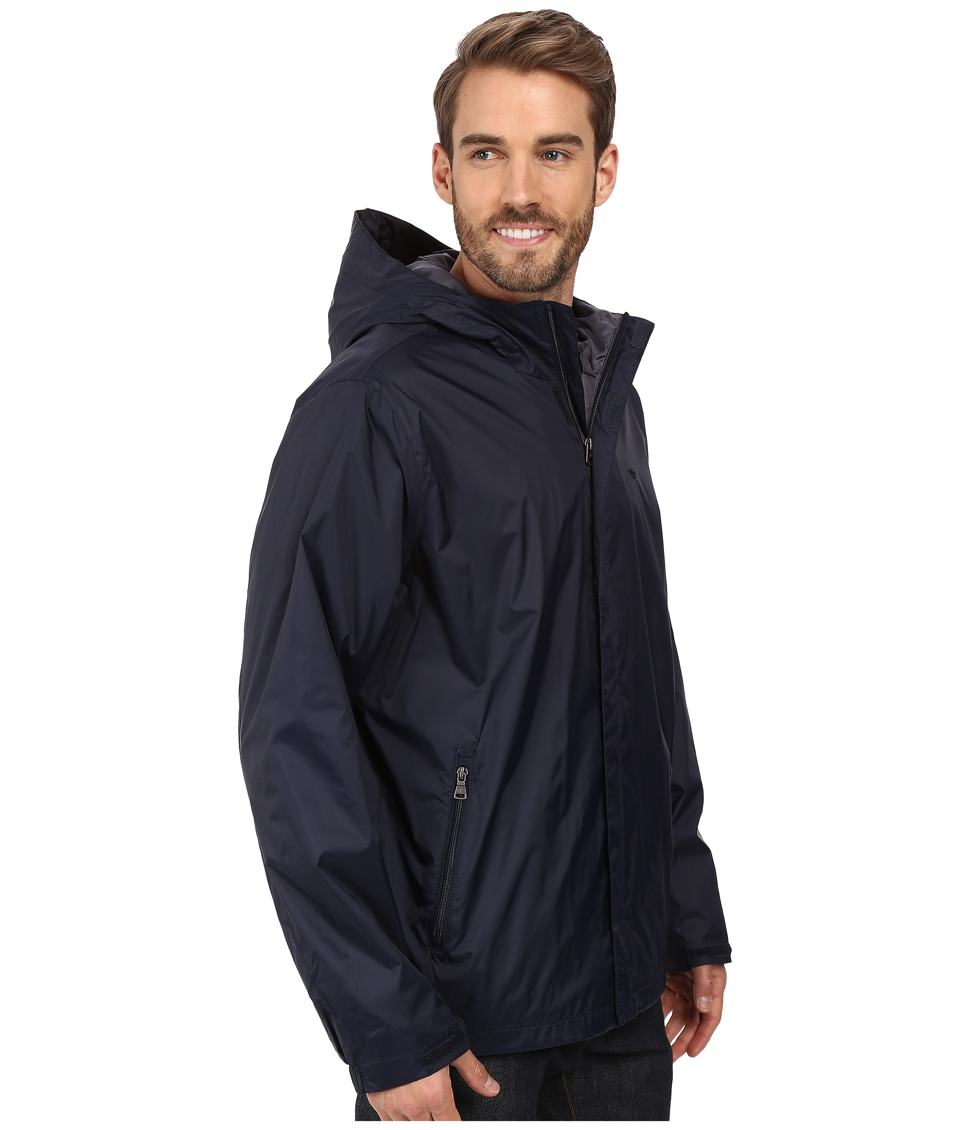 Dockers Lightweight Rain Hoodie in Blue for Men | Lyst