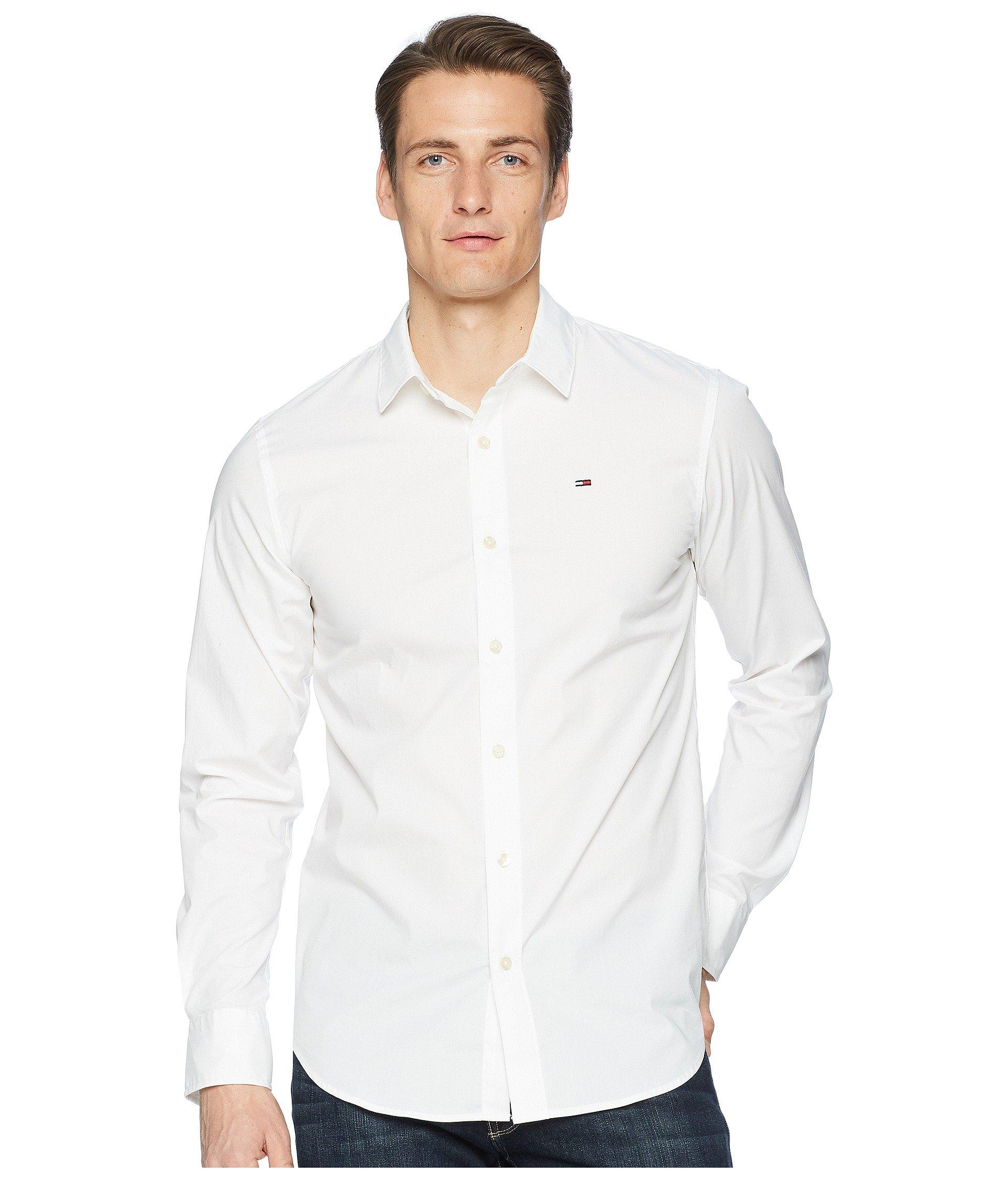 Lyst - Tommy Hilfiger Stretch Long Sleeve Button Down Shirt (black Iris ...