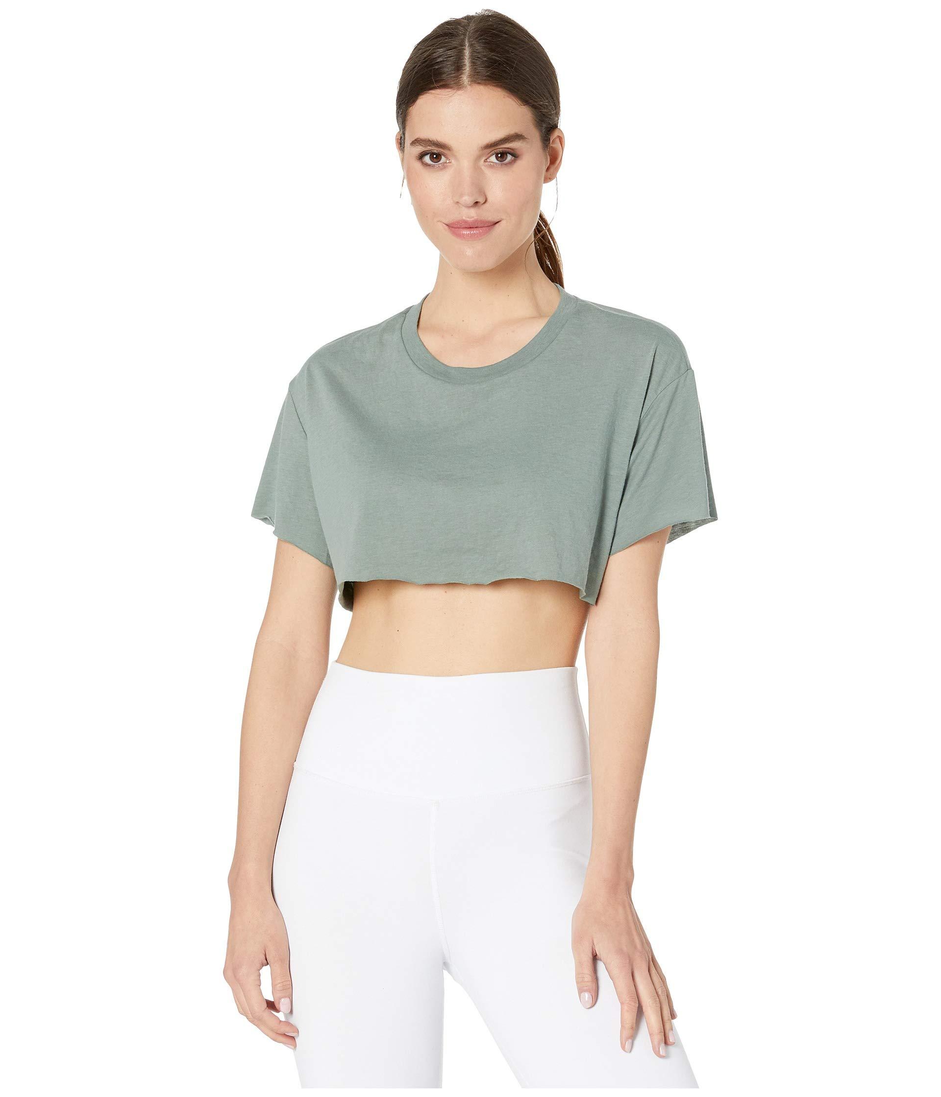 Micro Waffle Pleasant Cropped Henley Sweatshirt in Ivory by Alo Yoga