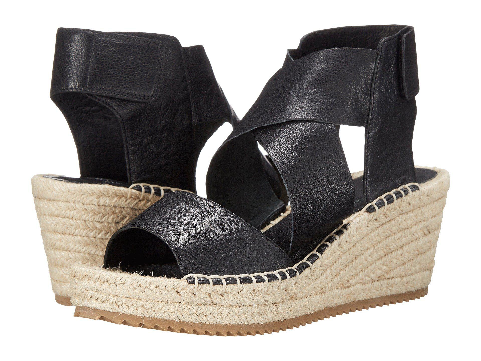 Lyst - Eileen Fisher 'willow' Espadrille Wedge Sandal in Black - Save ...