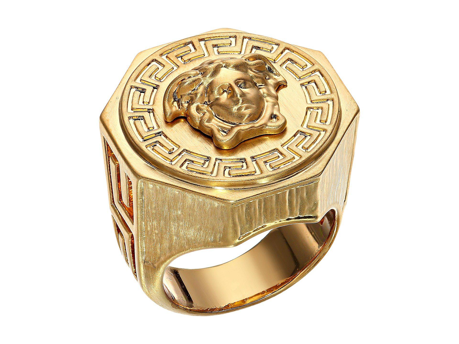 Versace Greca Medusa Ring Gold Ring In Metallic Lyst