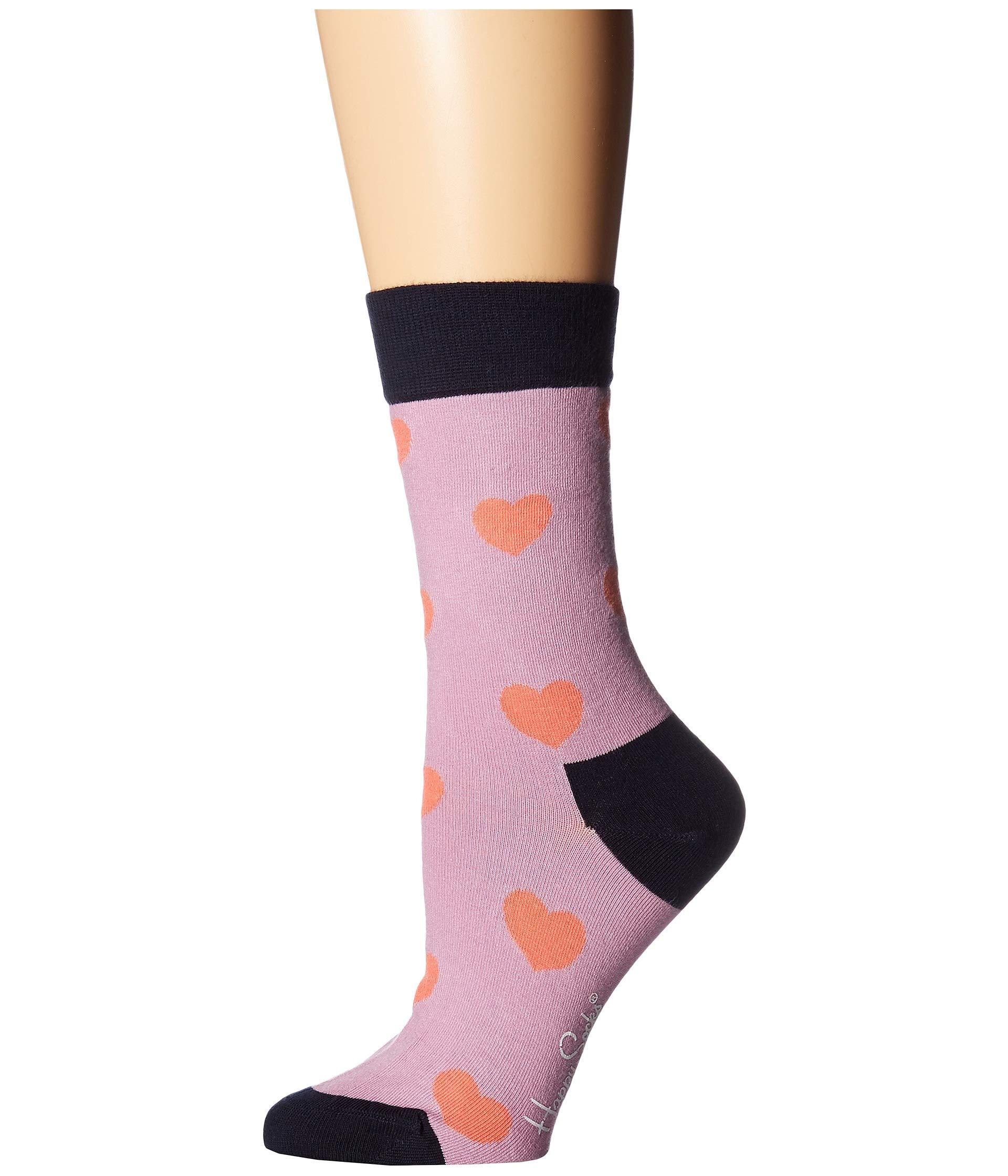 Lyst - Happy Socks Ladies Heart Sock (blue) Women's Crew Cut Socks ...