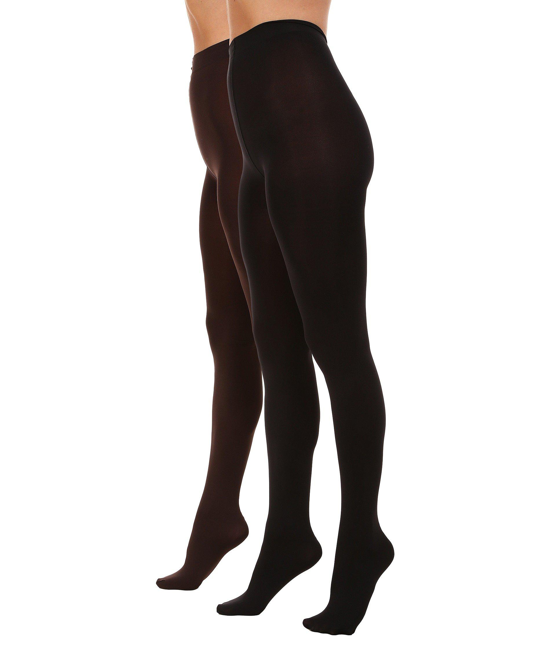 Lyst Hue Absolute Opaque Tights in Brown Save 60.0