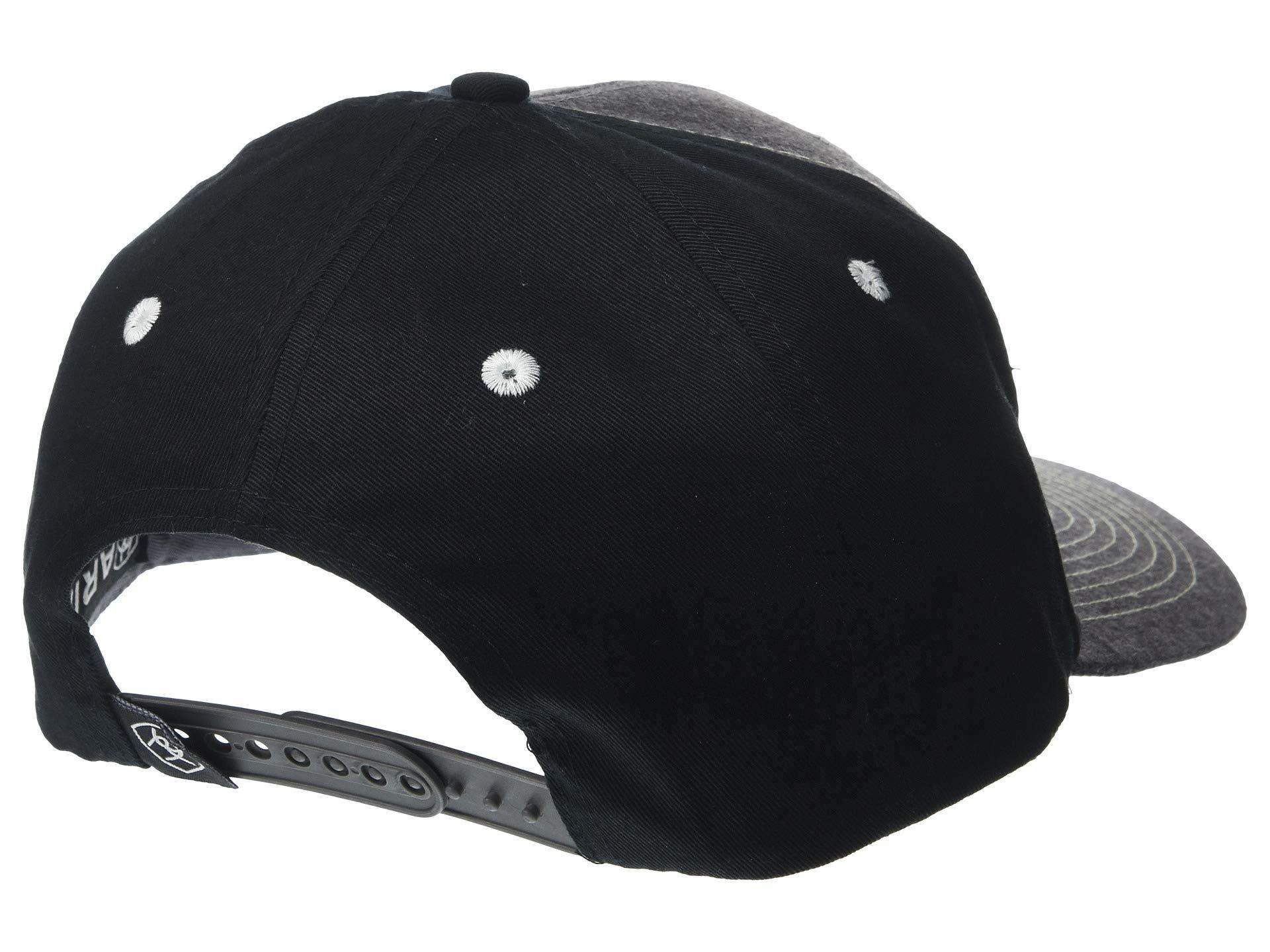 Ariat Synthetic Herringbone Buffalo Snapback Cap in Charcoal (Gray) for ...