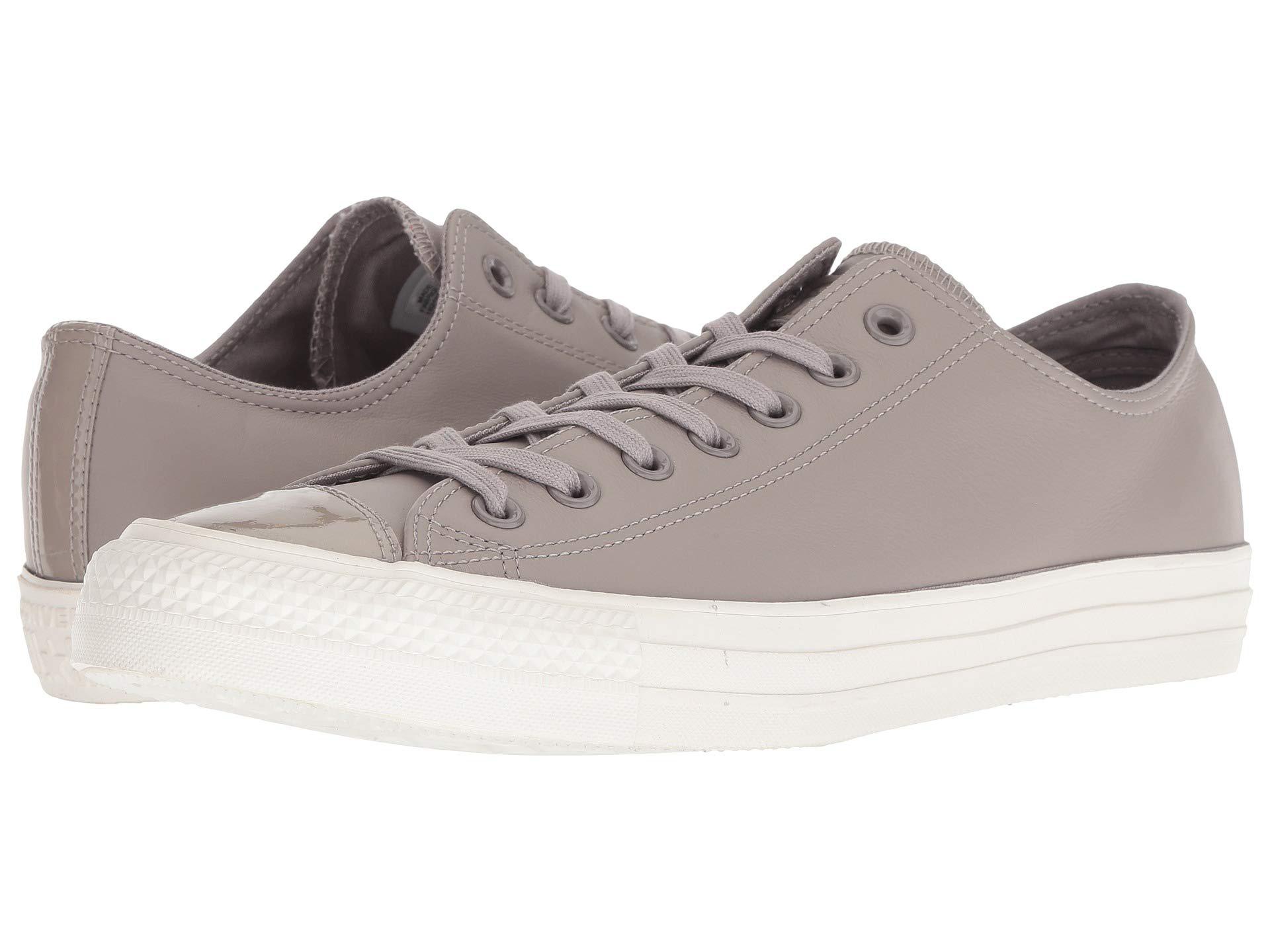 all grey leather converse