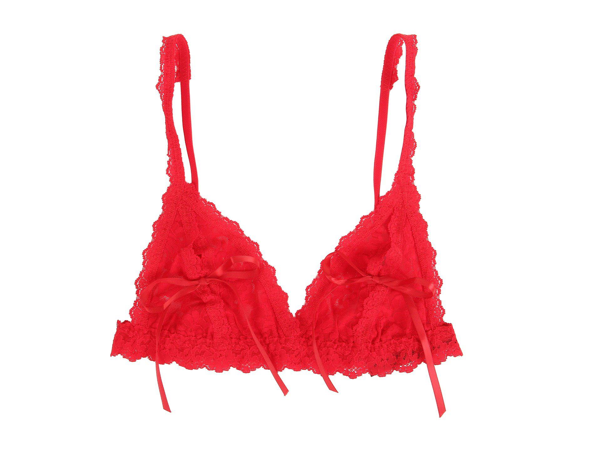 Lyst Hanky Panky Signature Lace Peekaboo Bralette 487831 (red) Women