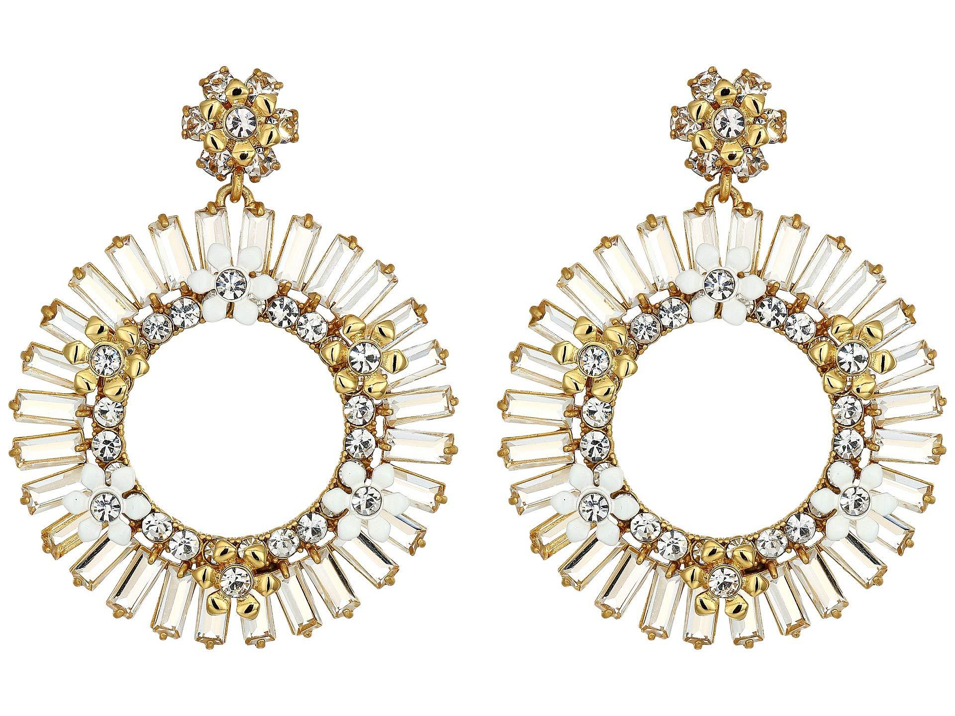 J.Crew Flower Crystal Statement Earrings (crystal) Earring in Metallic