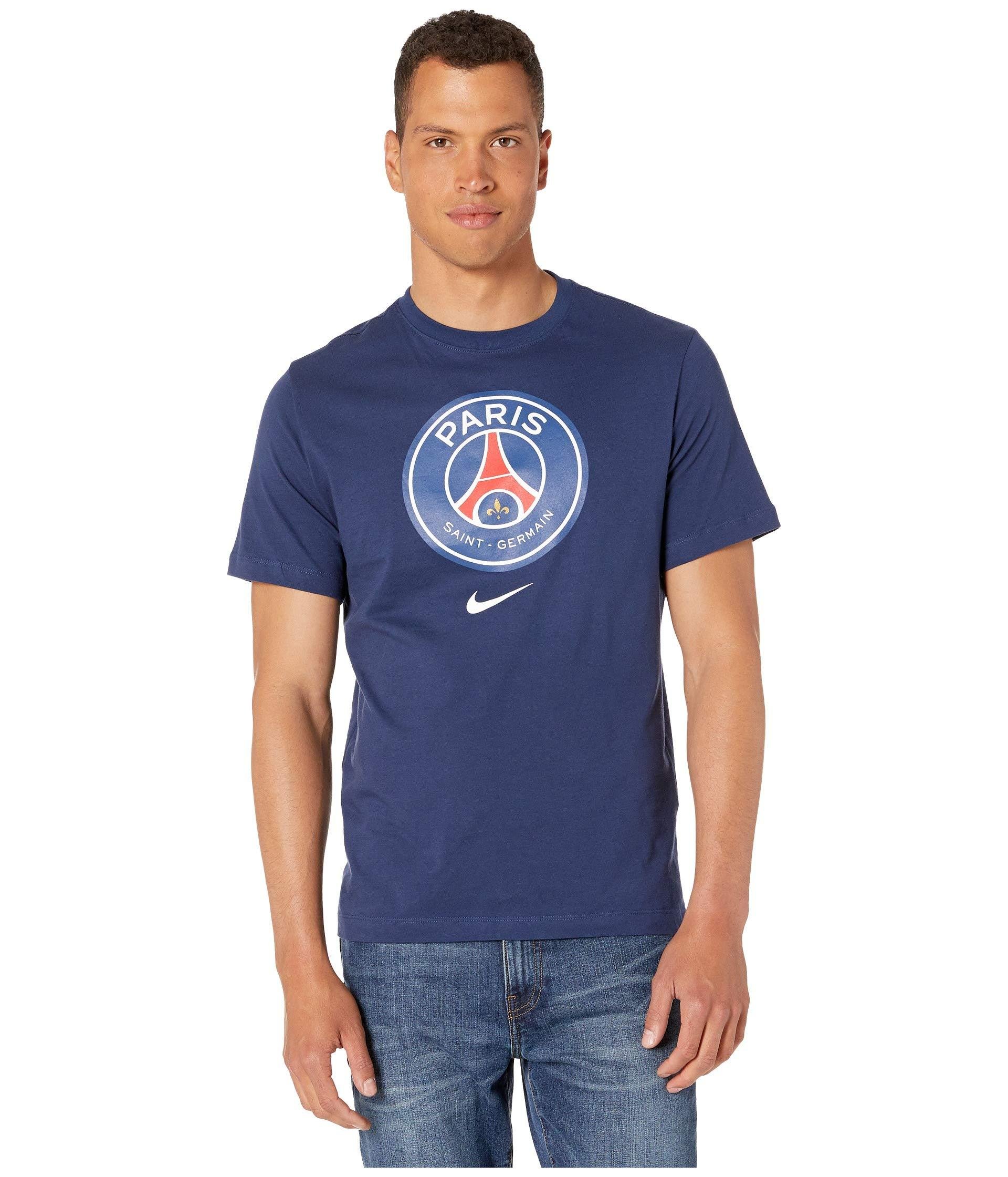 Nike Cotton Paris Saint-germain Evergreen Crest Mock Neck Tee in ...