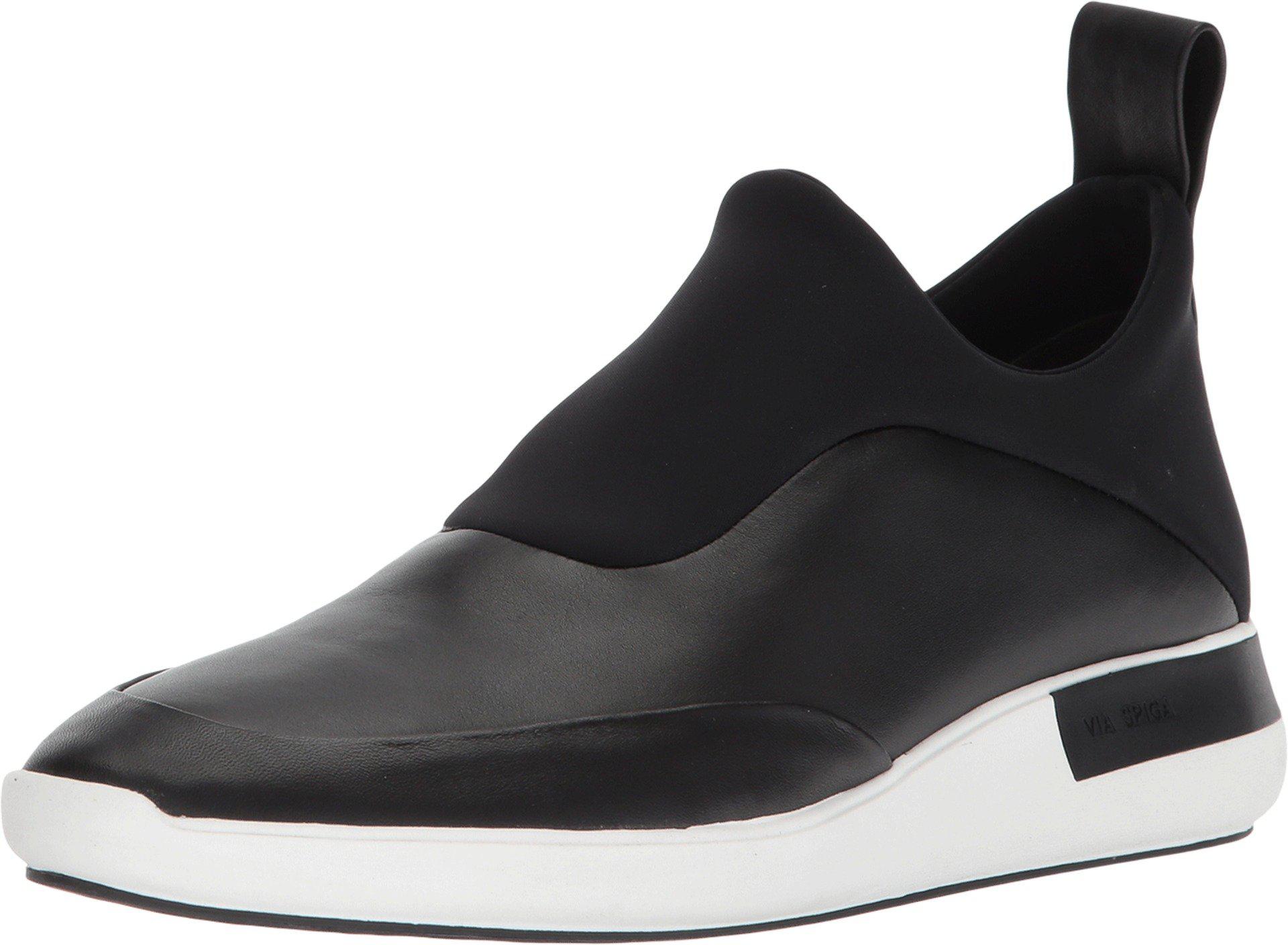 via spiga black slip on sneakers