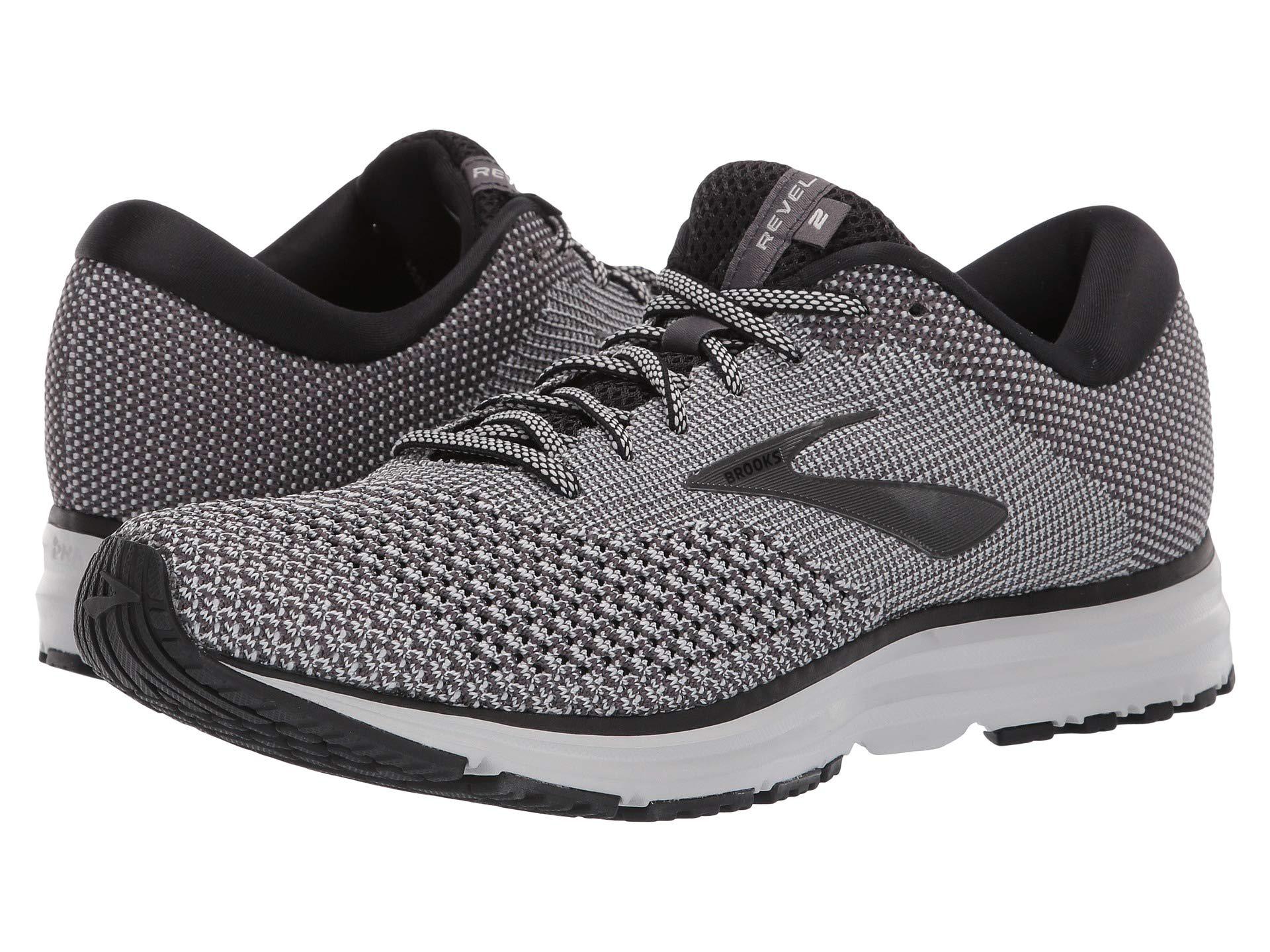 Lyst - Brooks Revel 2 (white/grey/black) Men's Running Shoes in Black ...