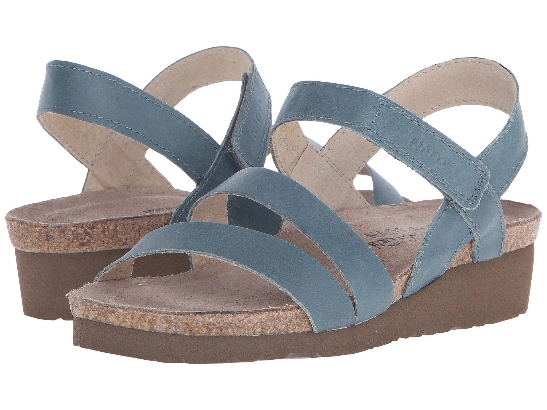 Naot Kayla Leather Sandals in Green (Natural) - Lyst