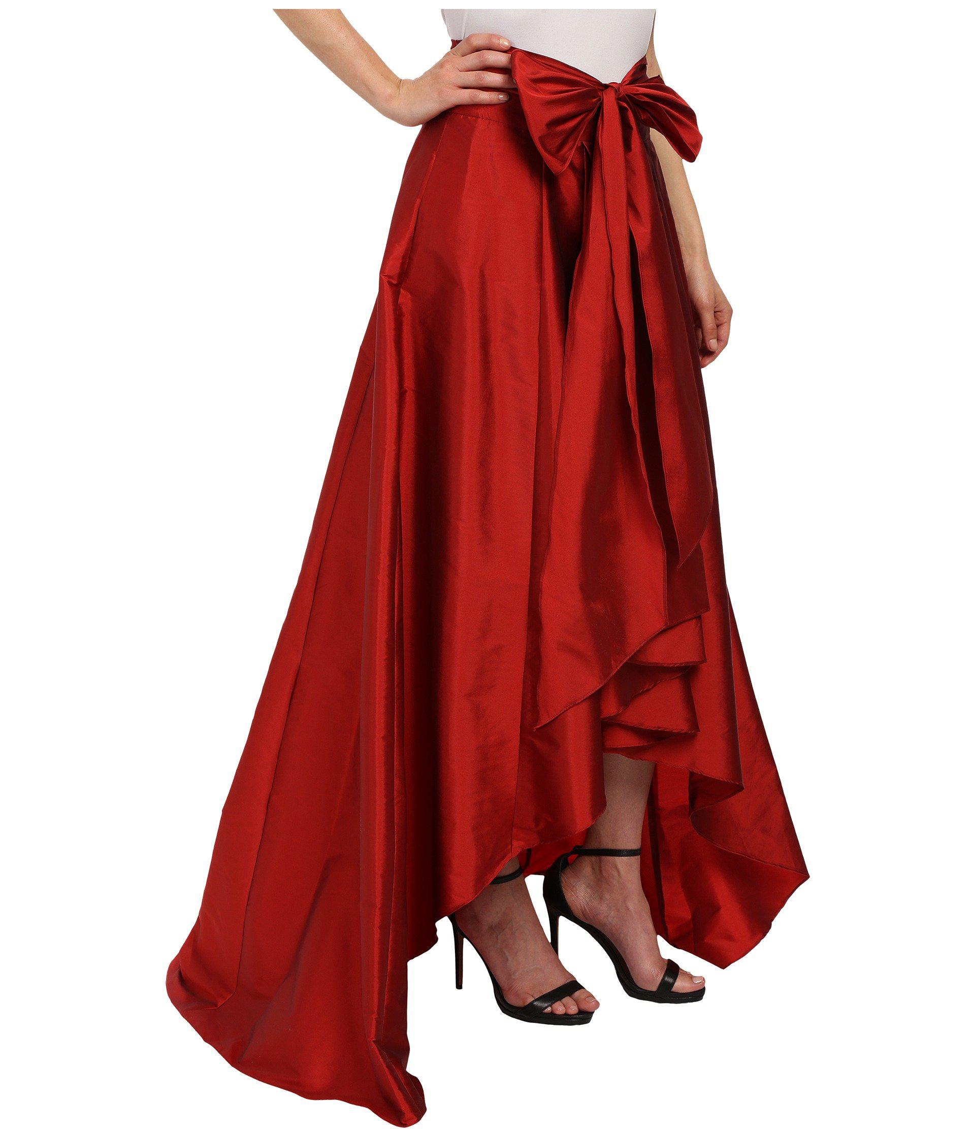 Lyst - Adrianna Papell High-low Ball Skirt in Red