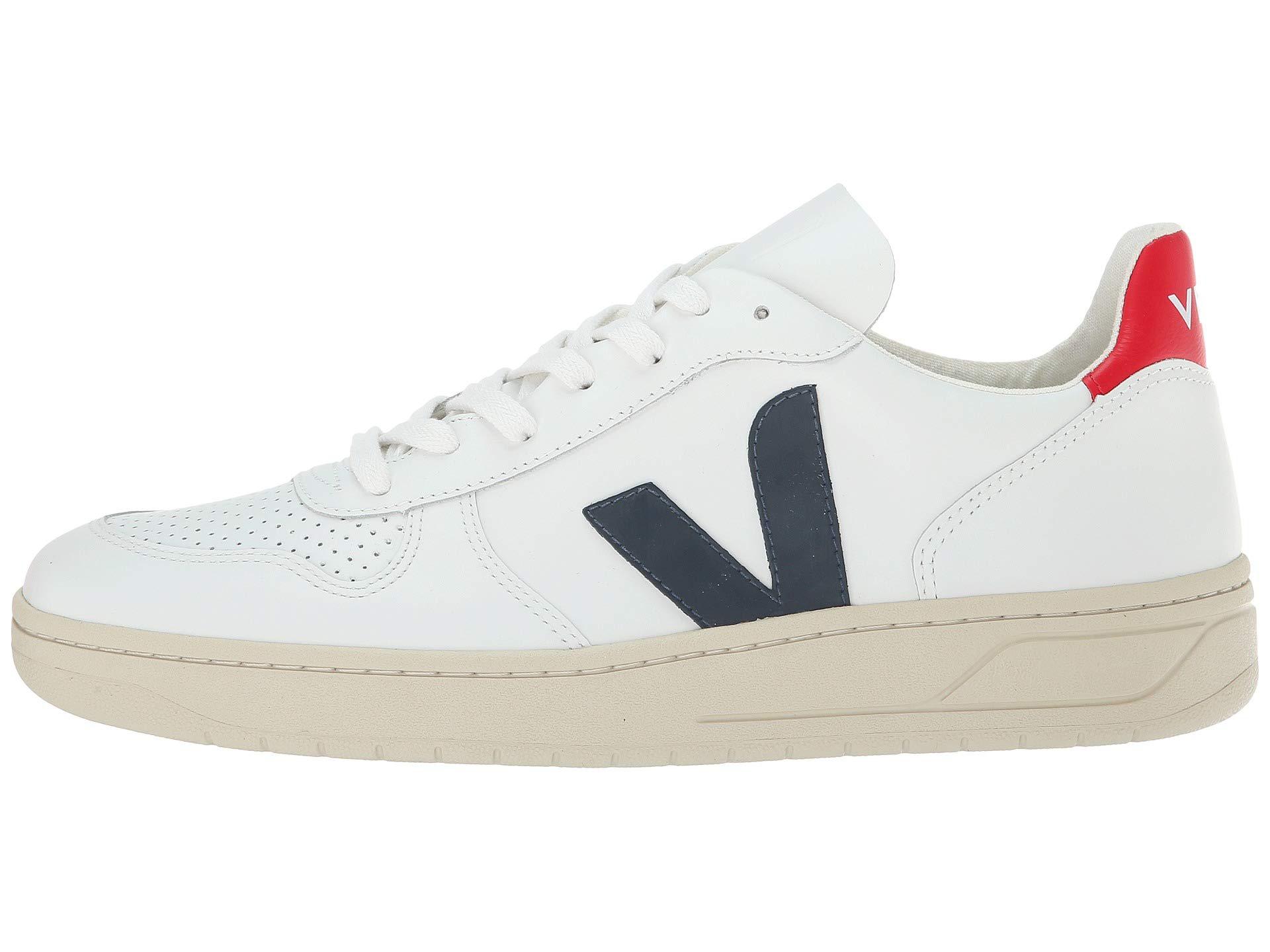 Veja V-10 (black/white Leather) Athletic Shoes for Men - Lyst