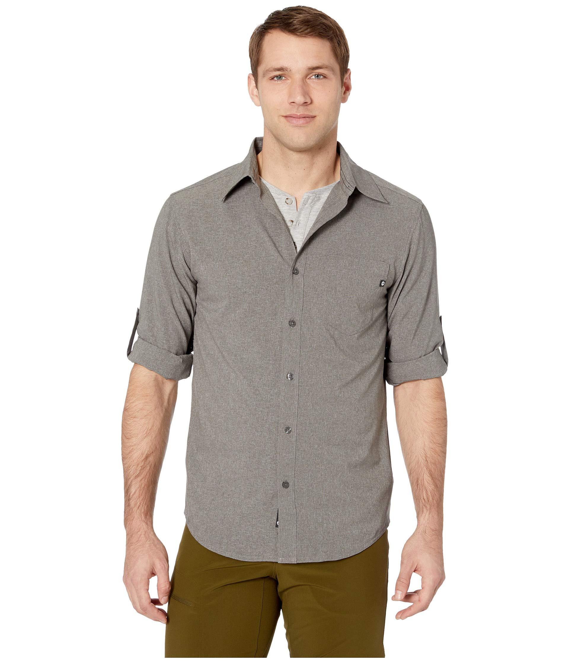 Lyst - Marmot Aerobora Long Sleeve Shirt (light Khaki) Men's Long ...
